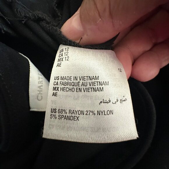 Charter Club Womens Cambridge Slim Black Pants Size 12 Rayon/Nylon/Spandex Blend - Picture 4 of 7